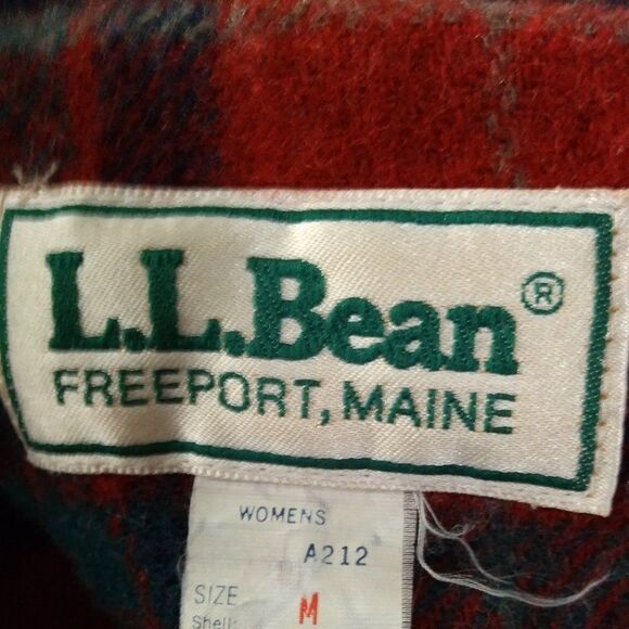 Vintage L.L. Bean Wool Lined Bomber Jacket Coat Navy Blue - Picture 5 of 9